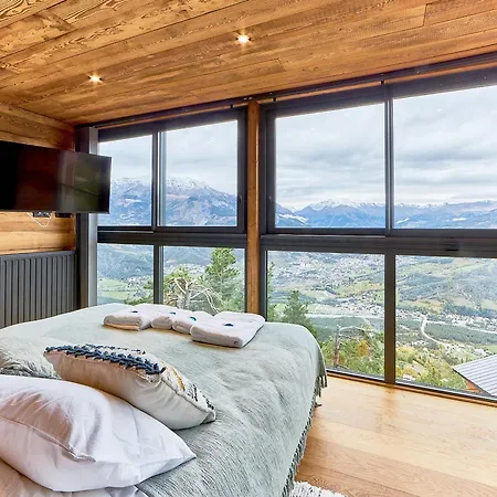 Chalé Chalet d'exception à Pra-Loup 1600 avec Sauna et Vue sur Montagnes - FR-1-165A-196